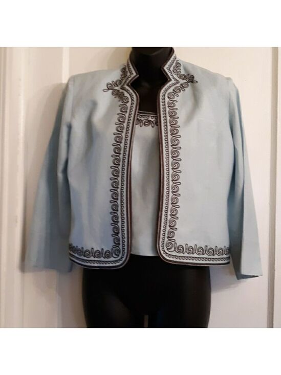 Positive Attitude Jackets & Blazers - Positive attitude blue & brown top and jacket